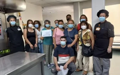 Las alumnas de Cocina Industrial del Centro de Formación de Cafés y Bares de Zaragoza visitan Santa Bárbara