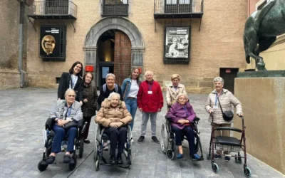 La residencia Santa Bárbara FUNDAZ, de visita en el museo Pablo Gargallo